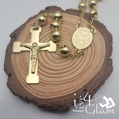 Stainless Steel Large Gold Rosary Chain