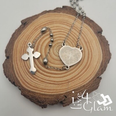 Stainless Steel Silver 3mm Small Rosary Chain