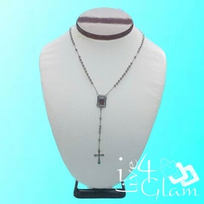 Stainless  Steel Silver 3mm Small  Rosary Scapular Chain