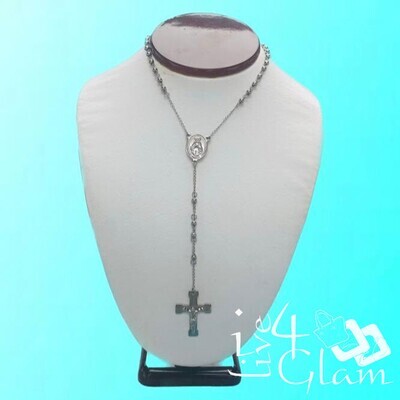 Stainless Steel  Silver Latin Rosary Chain