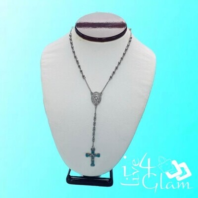 Stainless Steel  Silver Latin Rosary Chain