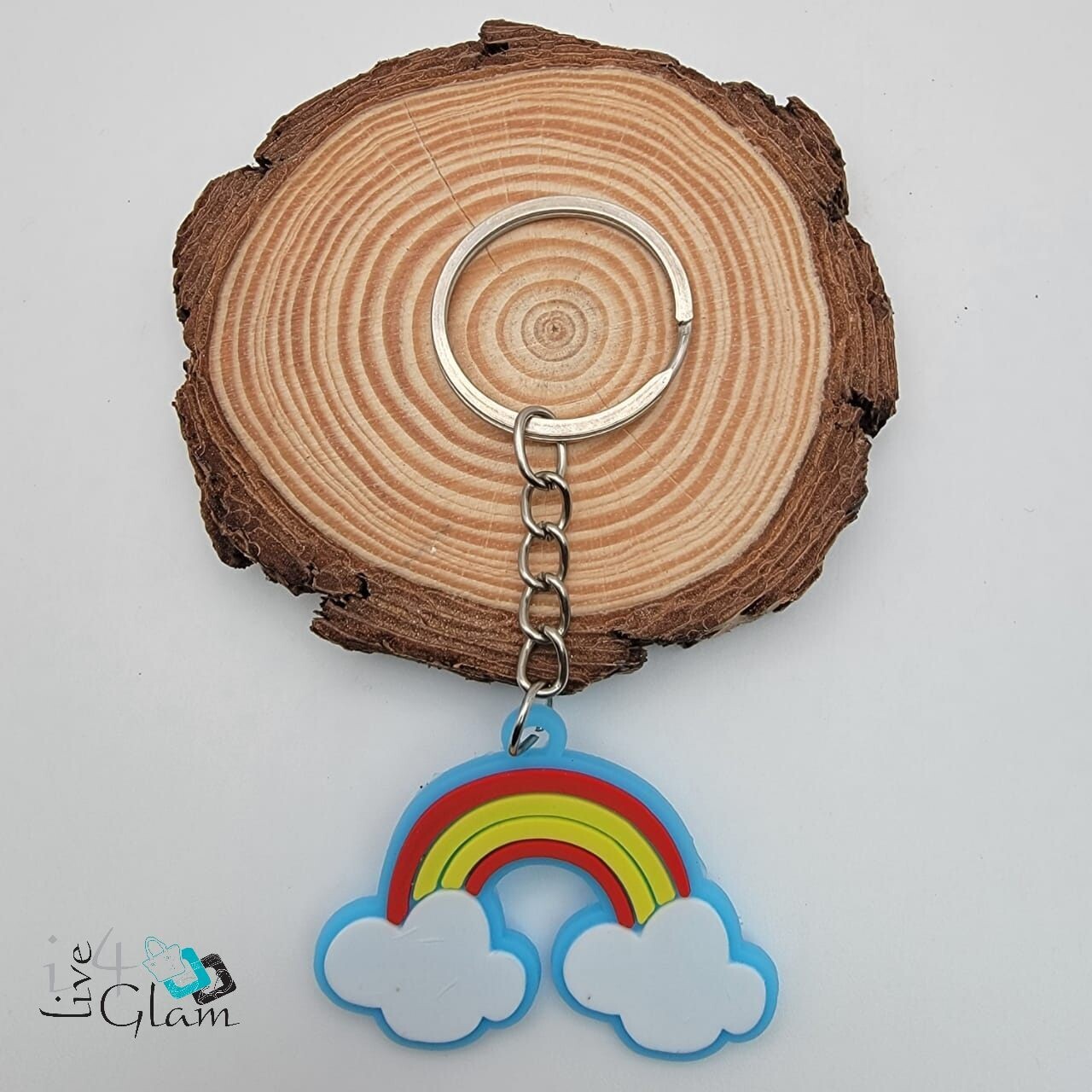 Rainbow Keychain, Color: Blue