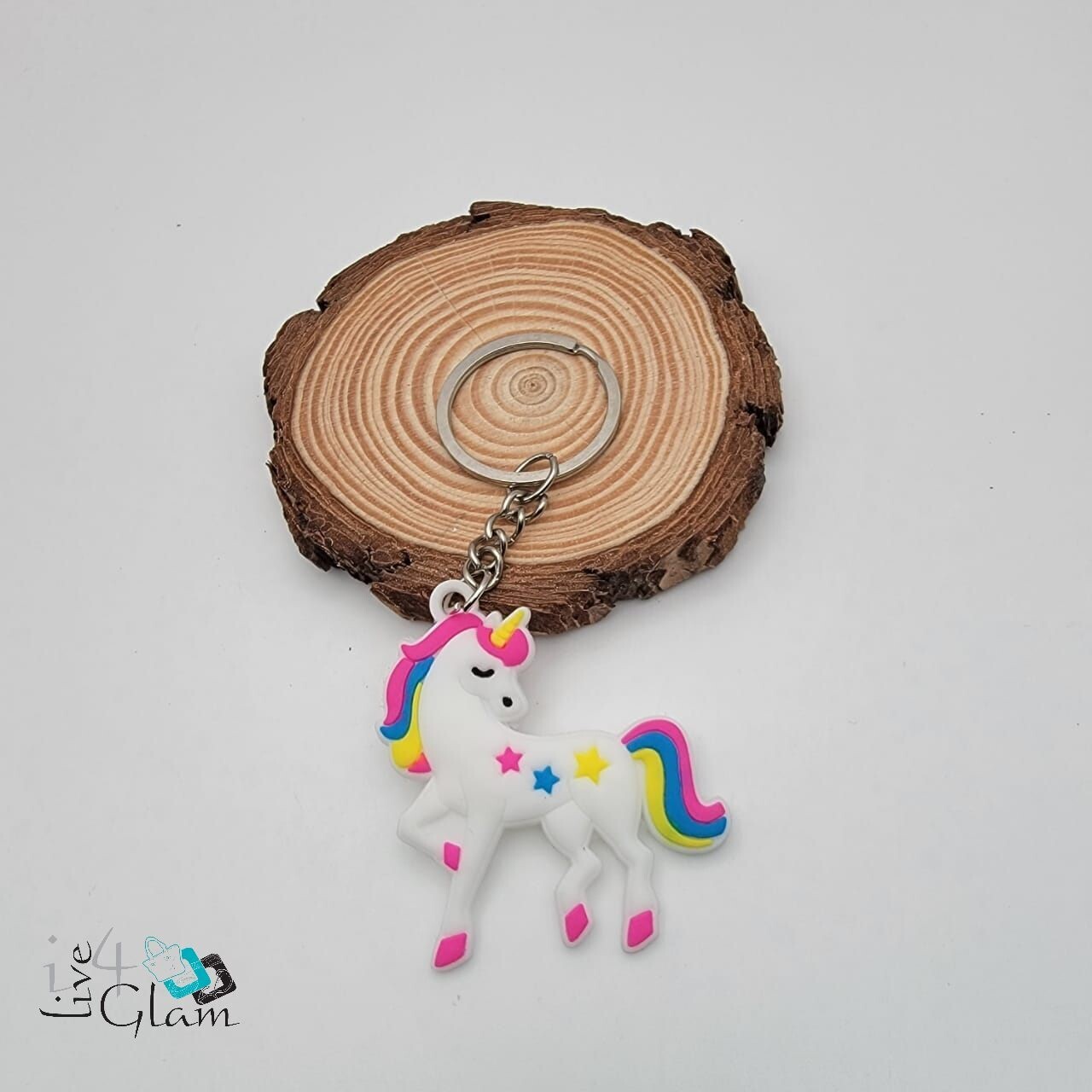 Unicorn with Star Keychain