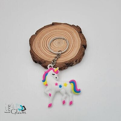 Unicorn with Star Keychain