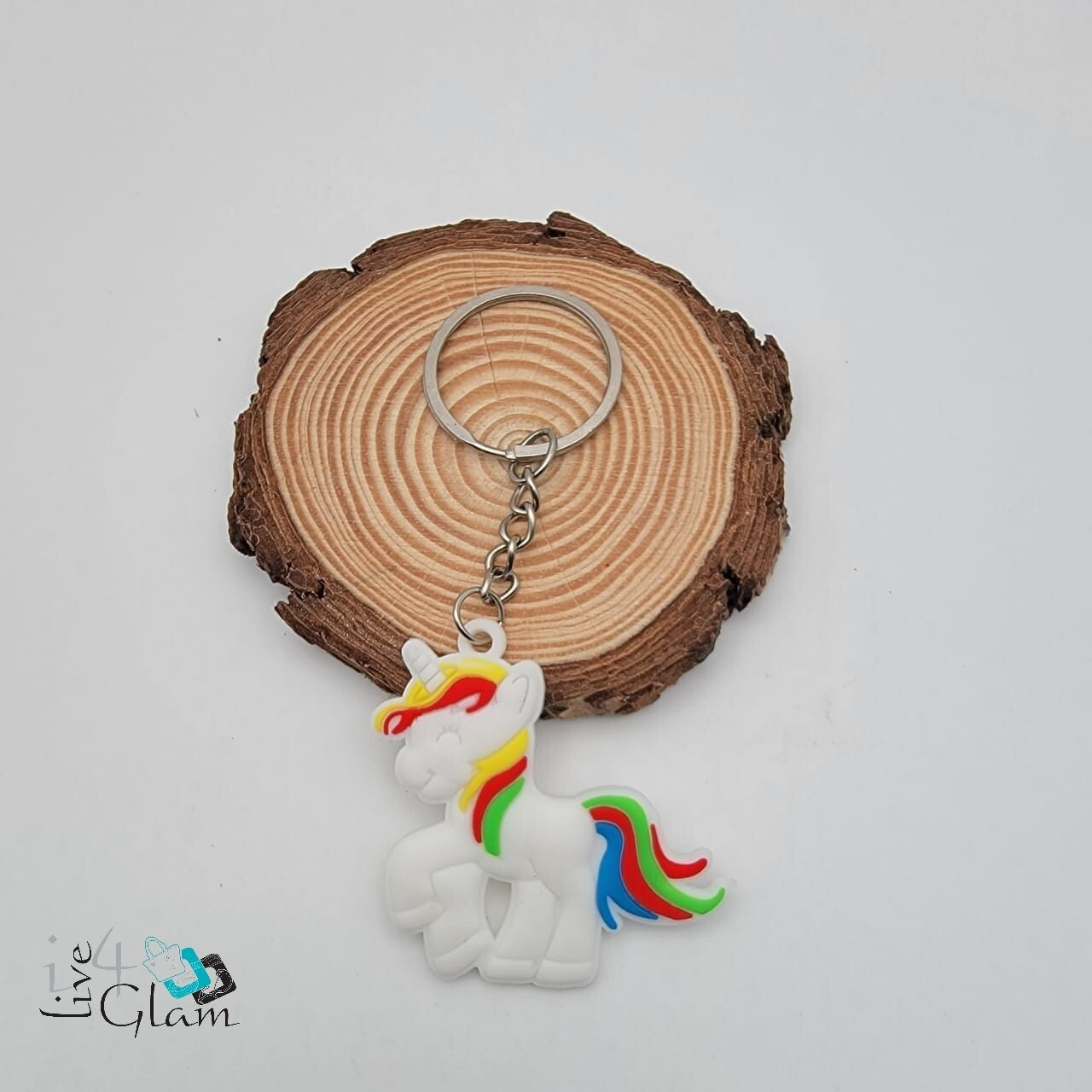 Rainbow Unicorn Keychain