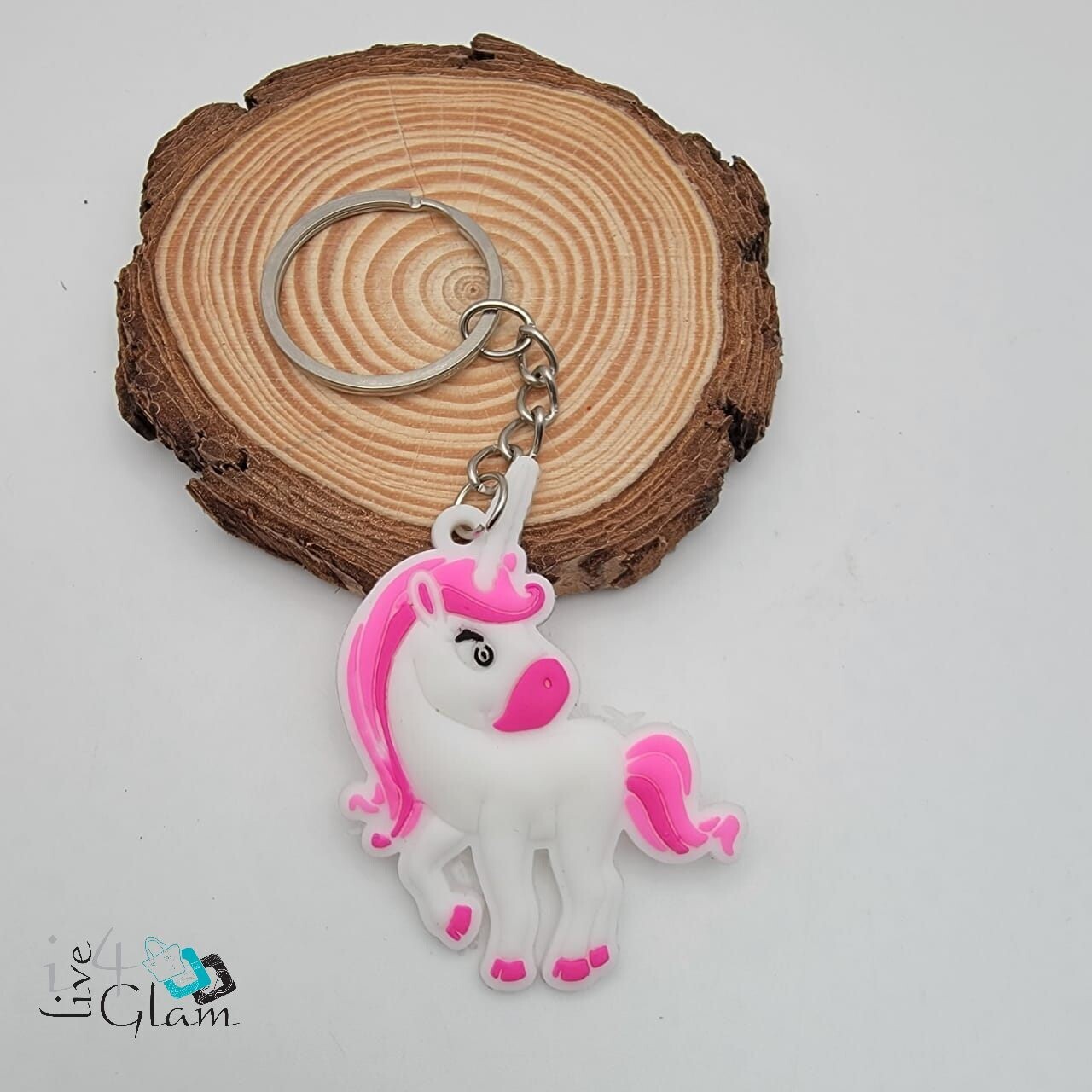 Pink Unicorn Keychain