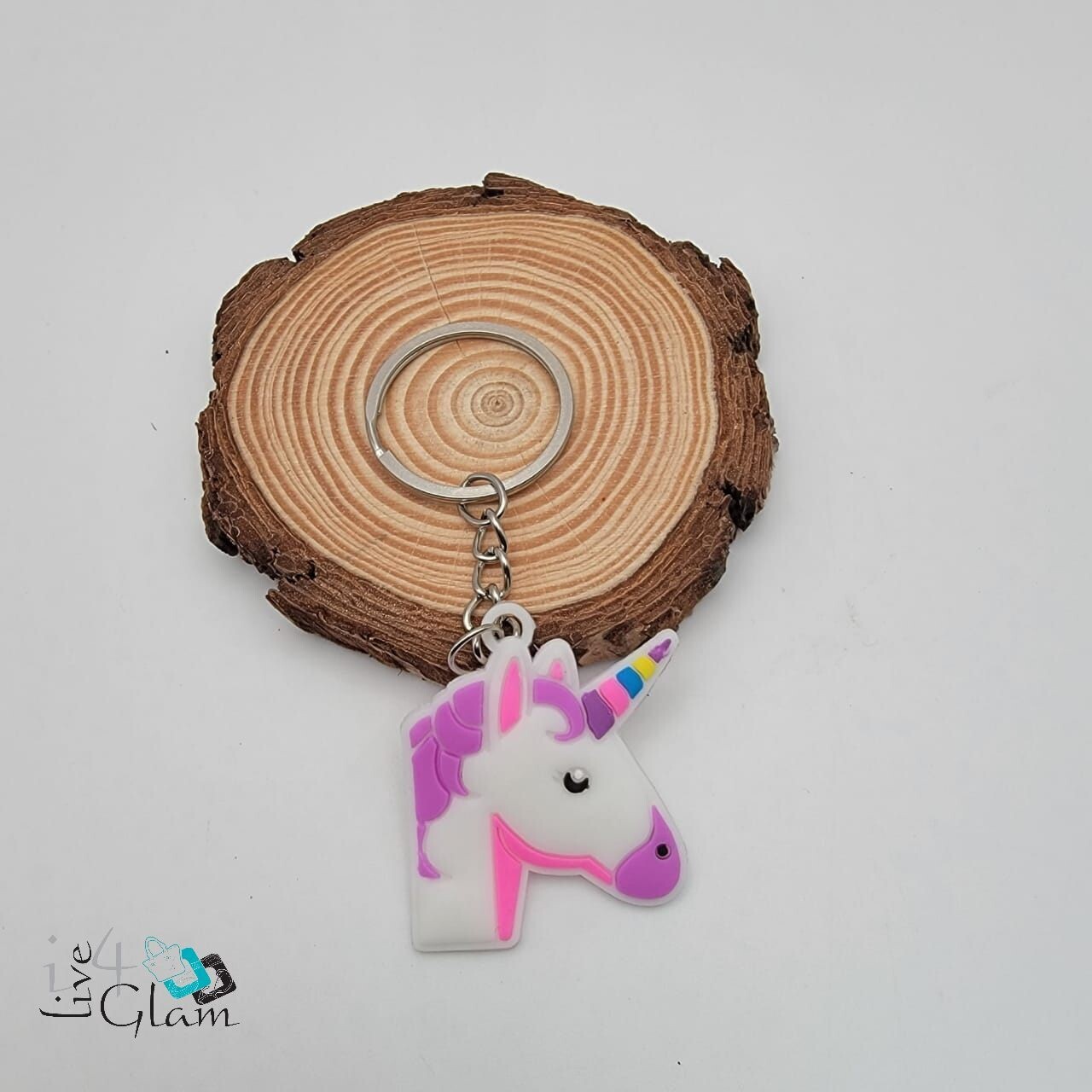 Purple Unicorn Keychain