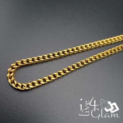 Stainless Steel 30" Franco Link Chain 18kt 4mm