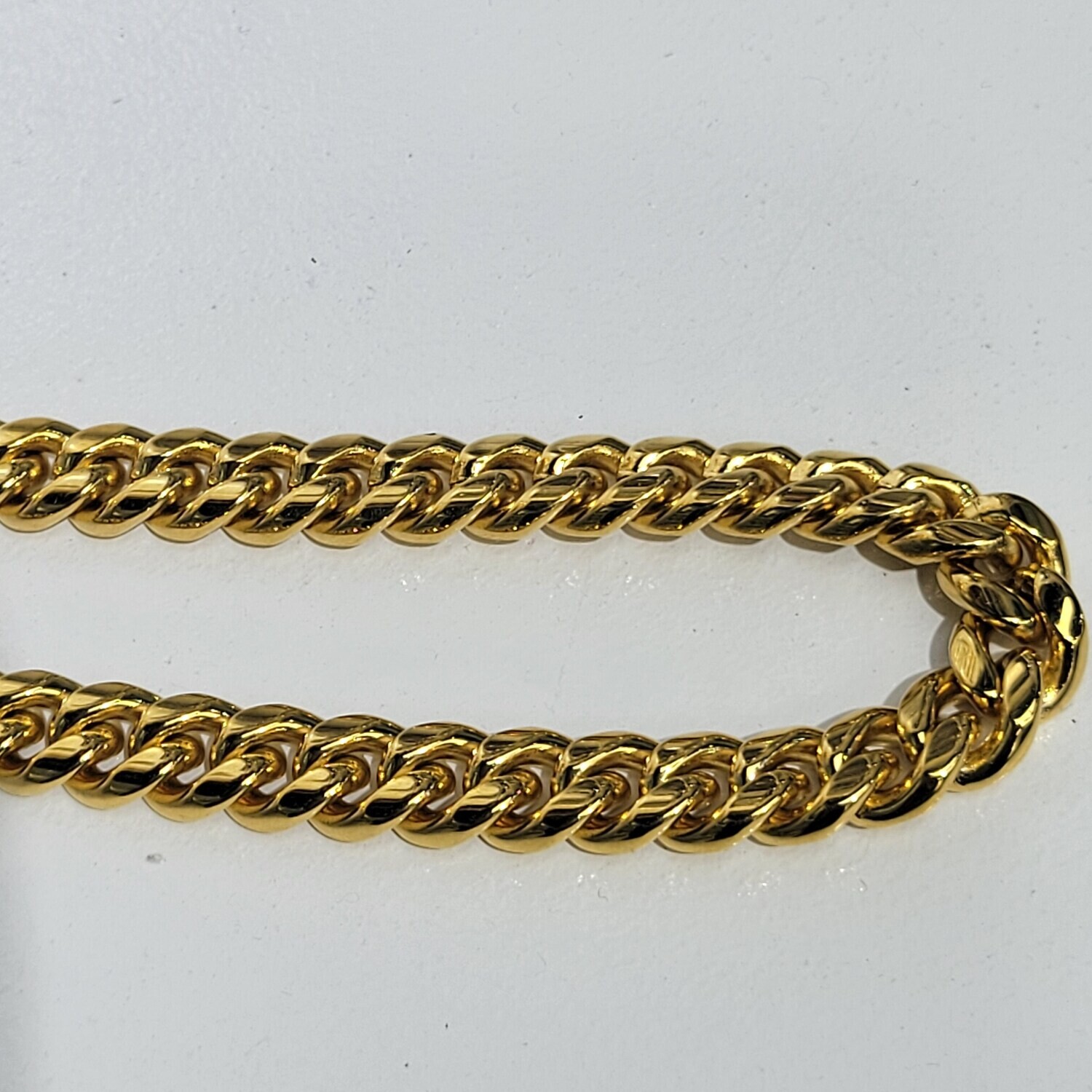 Stainless Steel 10mm Miami Cuban Chain, Size: 16&quot;