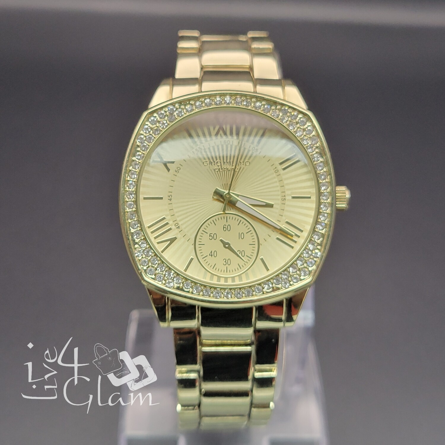 Gino Milano Oval Face Watch, Color: Gold