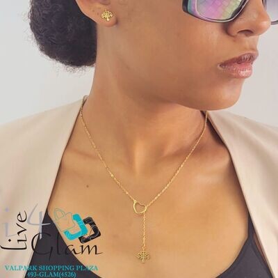 Stainless Steel Tree Of Life With Heart Chain Set
