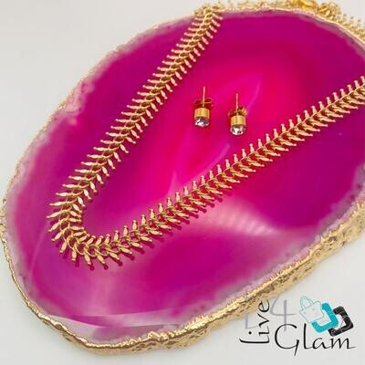 Stainless Steel Fancy Link Chain Set