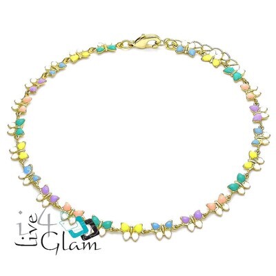 Gold Layered Anklet Butterfly
