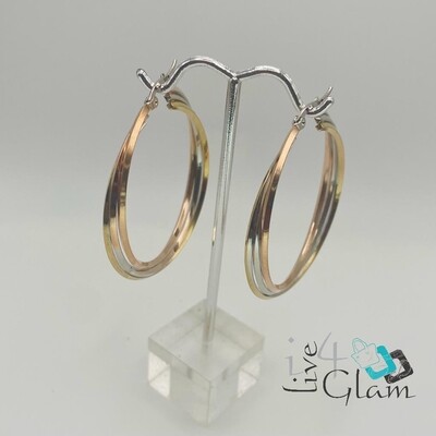 Stainless Steel Tri Colour 3 Hoop