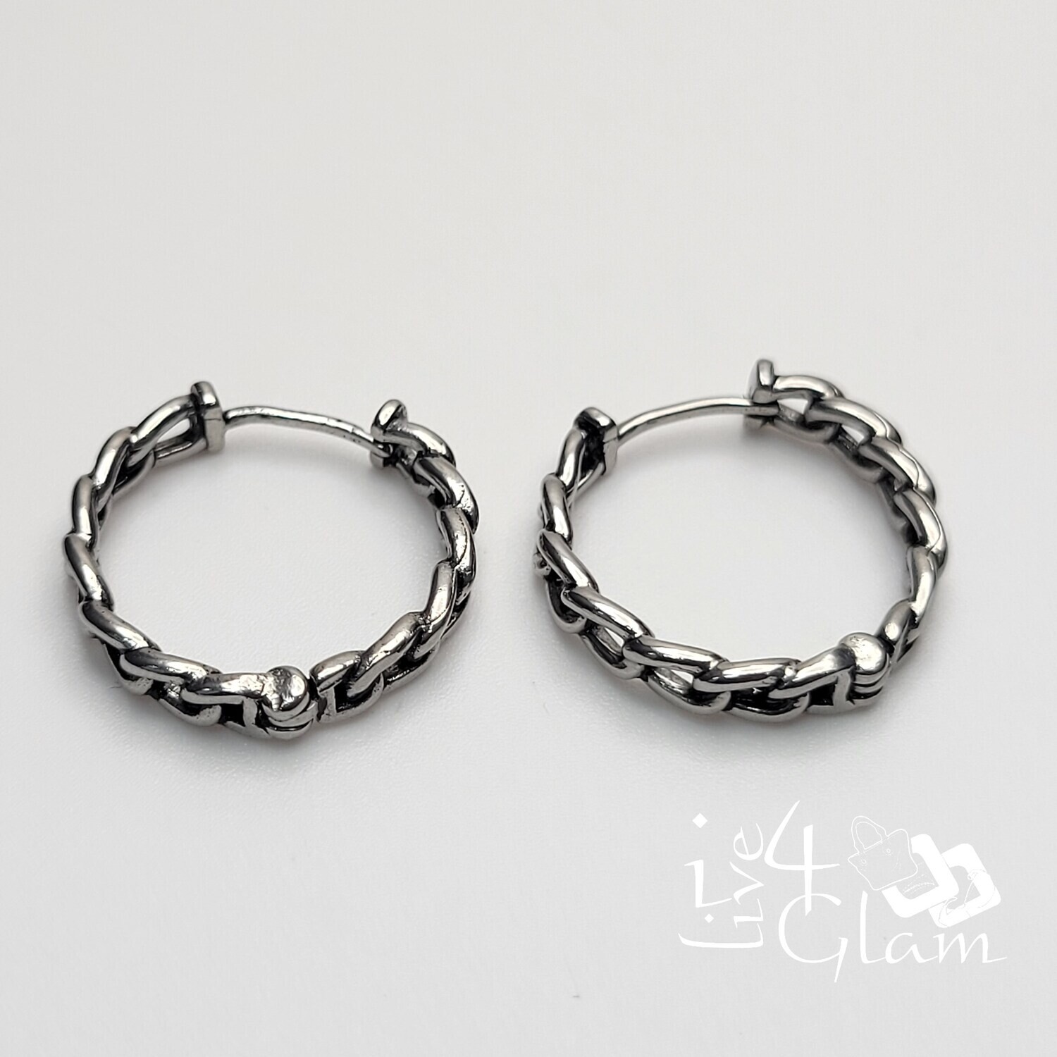 Stainless Steel 16mm Tribal Chain Huggies
