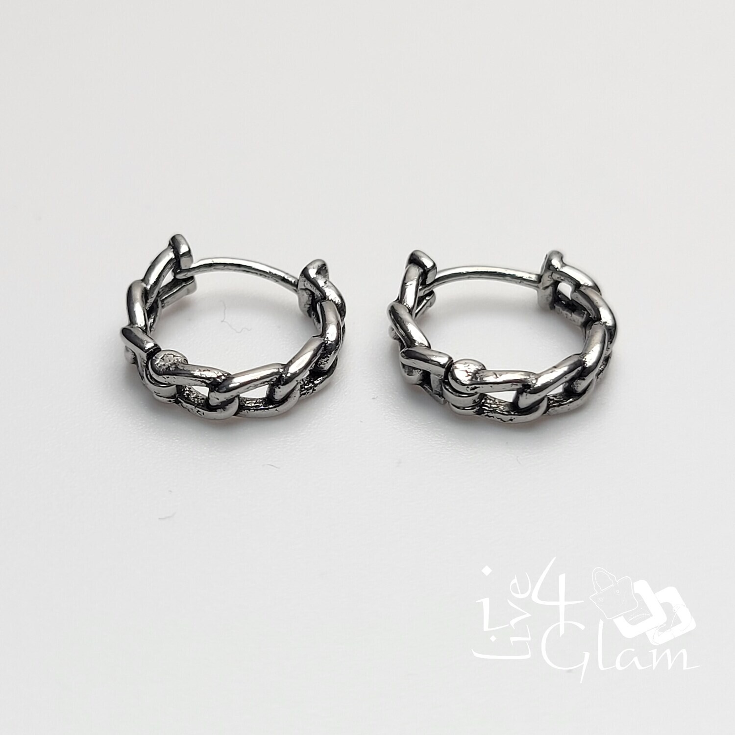 Stainless Steel Chain Link Huggie XS