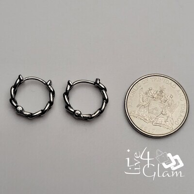 Stainless Steel Chain Link Huggie XS