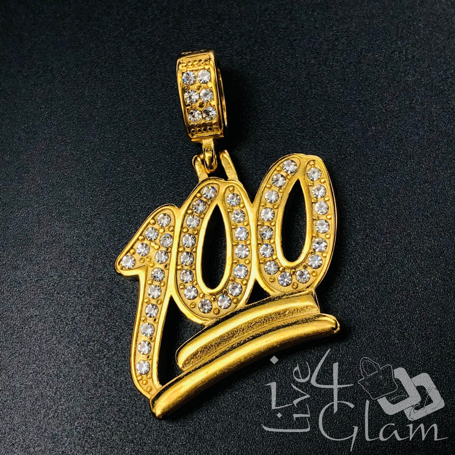 Stainless Steel Bling 100 Pendant