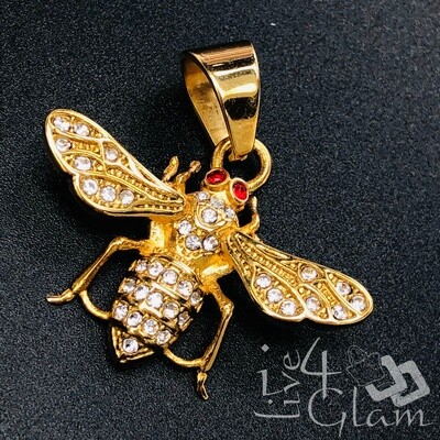 Stainless Steel Bling Gucci Bee Pendant