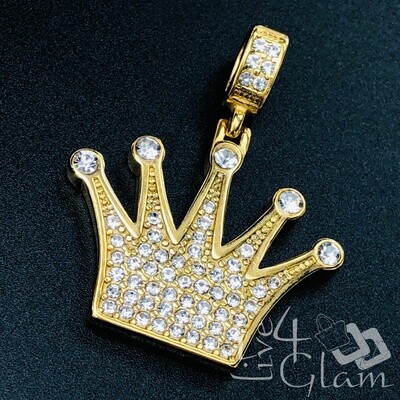 Stainless Steel Bling Crown pendant