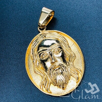 Stainless Steel Jesus Oval Pendant