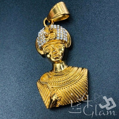 Stainless Steel Pharoah Medium CZ Pendant