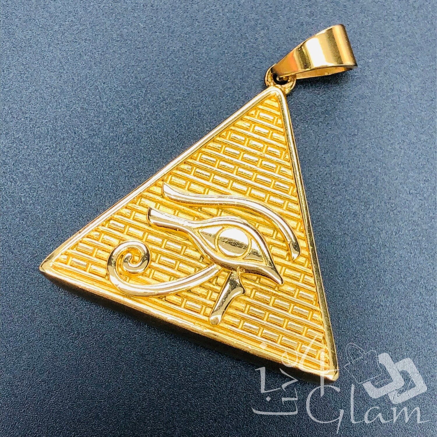 Stainless Steel Pyramid Eye of Horus Pendant