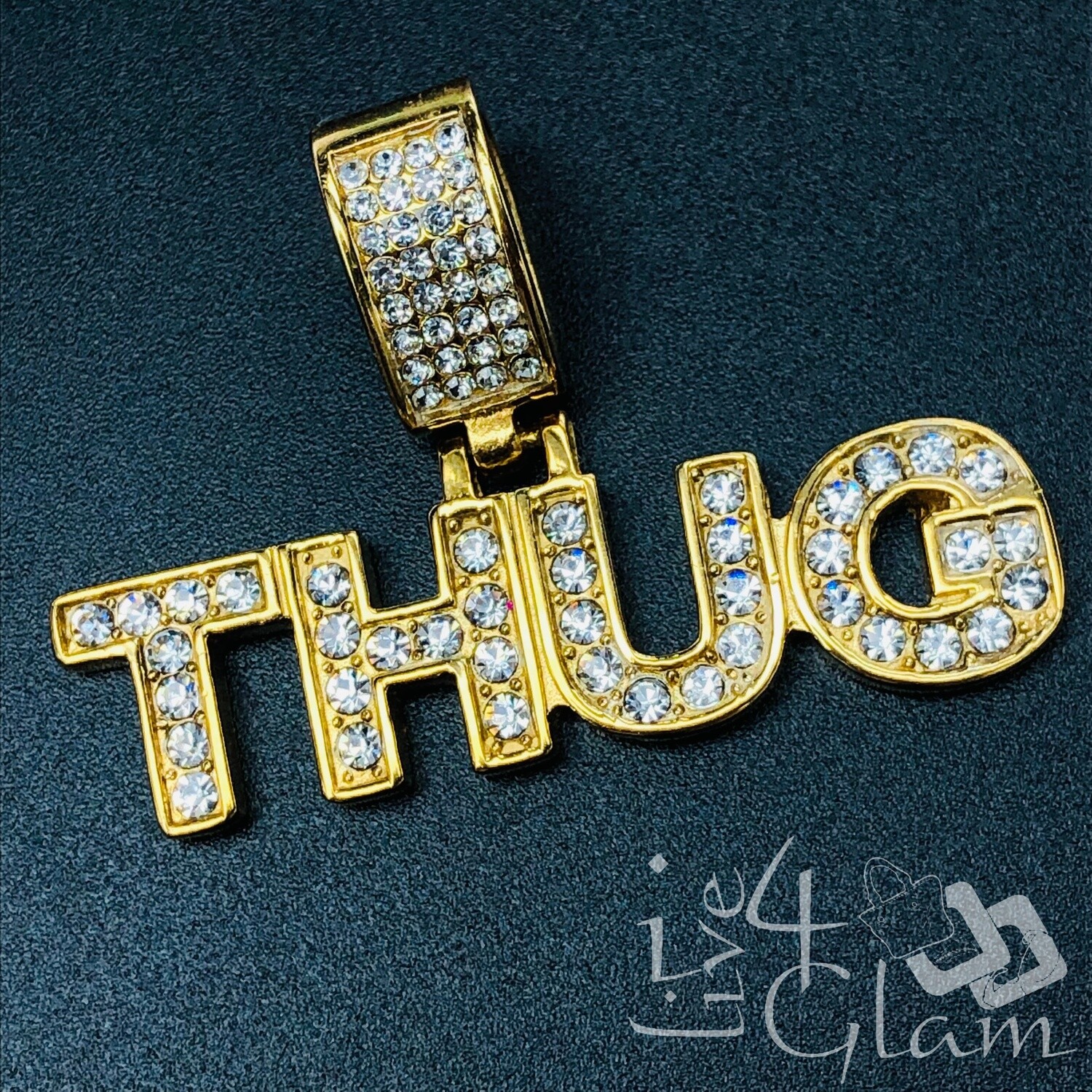 Stainless Steel Thug CZ Pendant