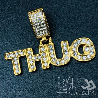Stainless Steel Thug CZ Pendant