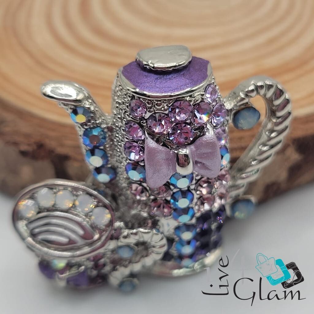 Tea Pot Broach Swaroski Large