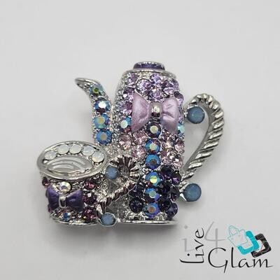 Tea Pot Broach Swaroski Large