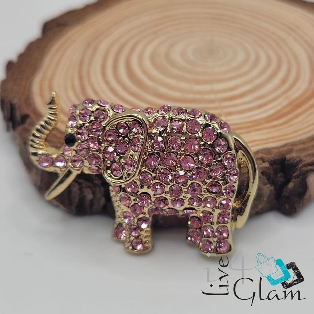 Elephant Broach Swaroski Large