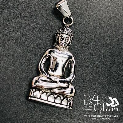 Stainless Steel Silver Buddha Pendant