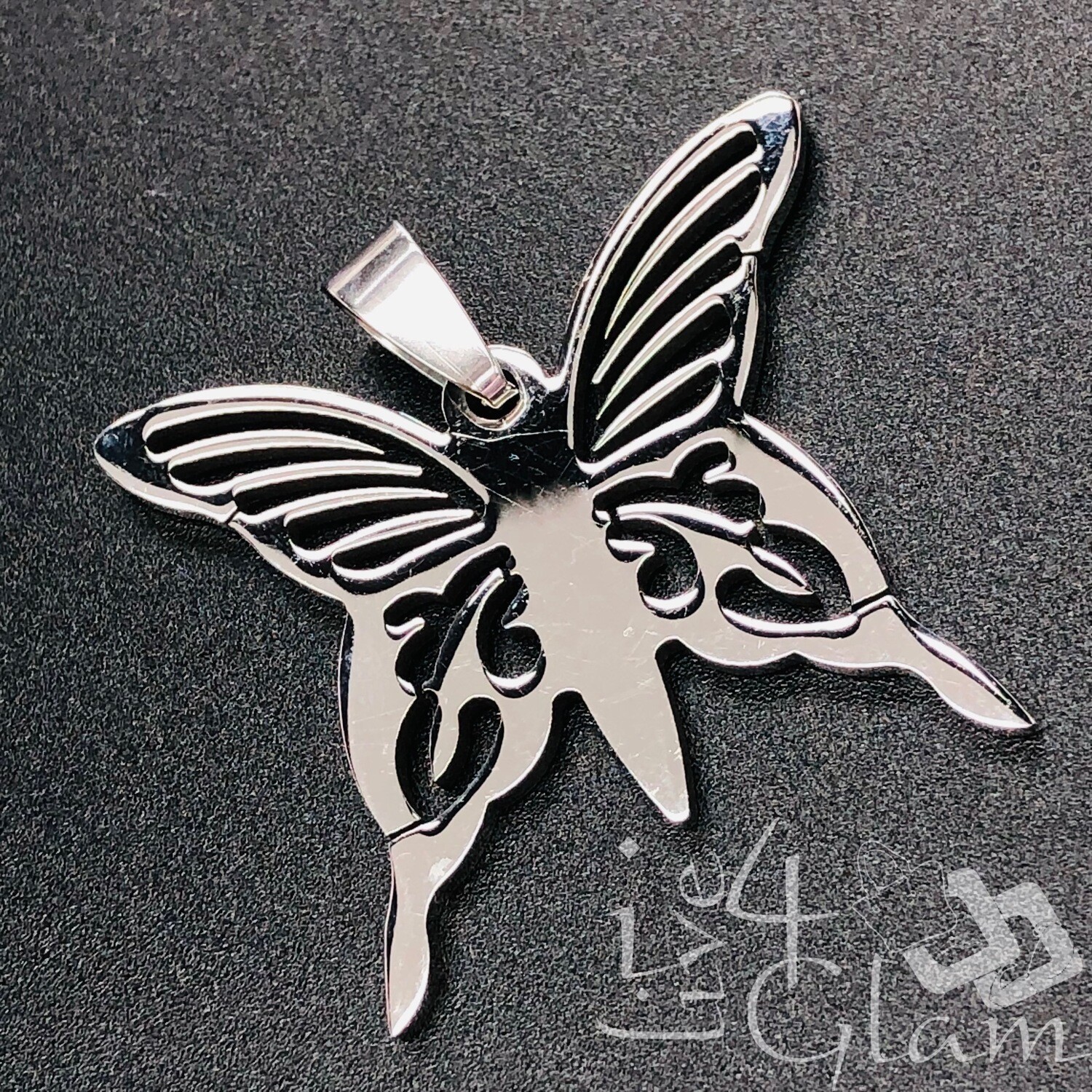 Stainless Steel Silver Butterfly Pendant
