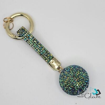 Rhinestone Disco Ball Keychain