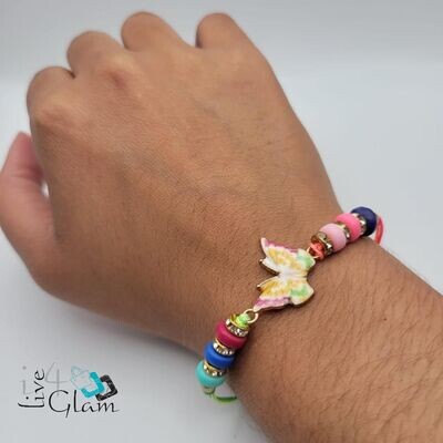 Gold Butterfly Pull String Band