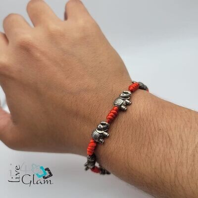 8 Charm Elephant String Bracelet