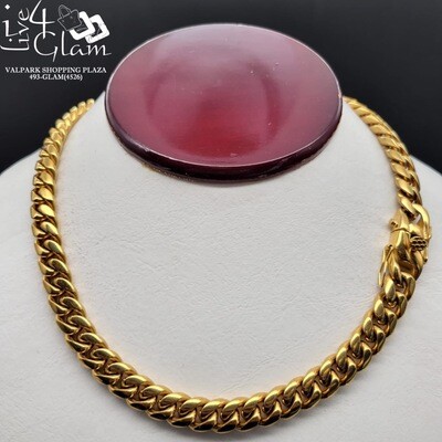 Stainless Steel 10mm 24&quot; w/Clasp Miami Cuban Chain