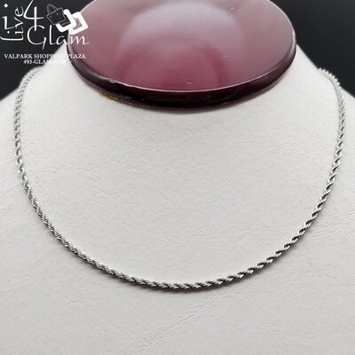 Stainless Steel 22&quot; Rope  Chain 3mm Silver