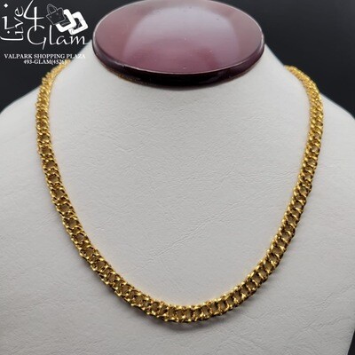 Stainless Steel Diamond Cut Cuban 20&quot; Chain