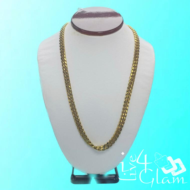 Stainless Steel 8mm 24&quot; w/Clasp Miami Cuban Chain