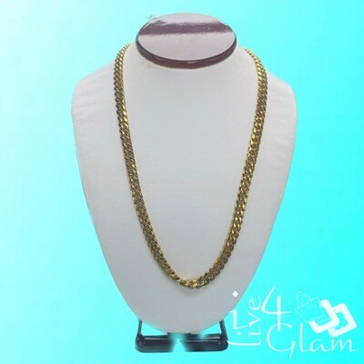 Stainless Steel 8mm 24&quot; w/Clasp Miami Cuban Chain