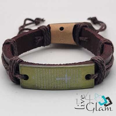 Prayer Leather Bracelet 