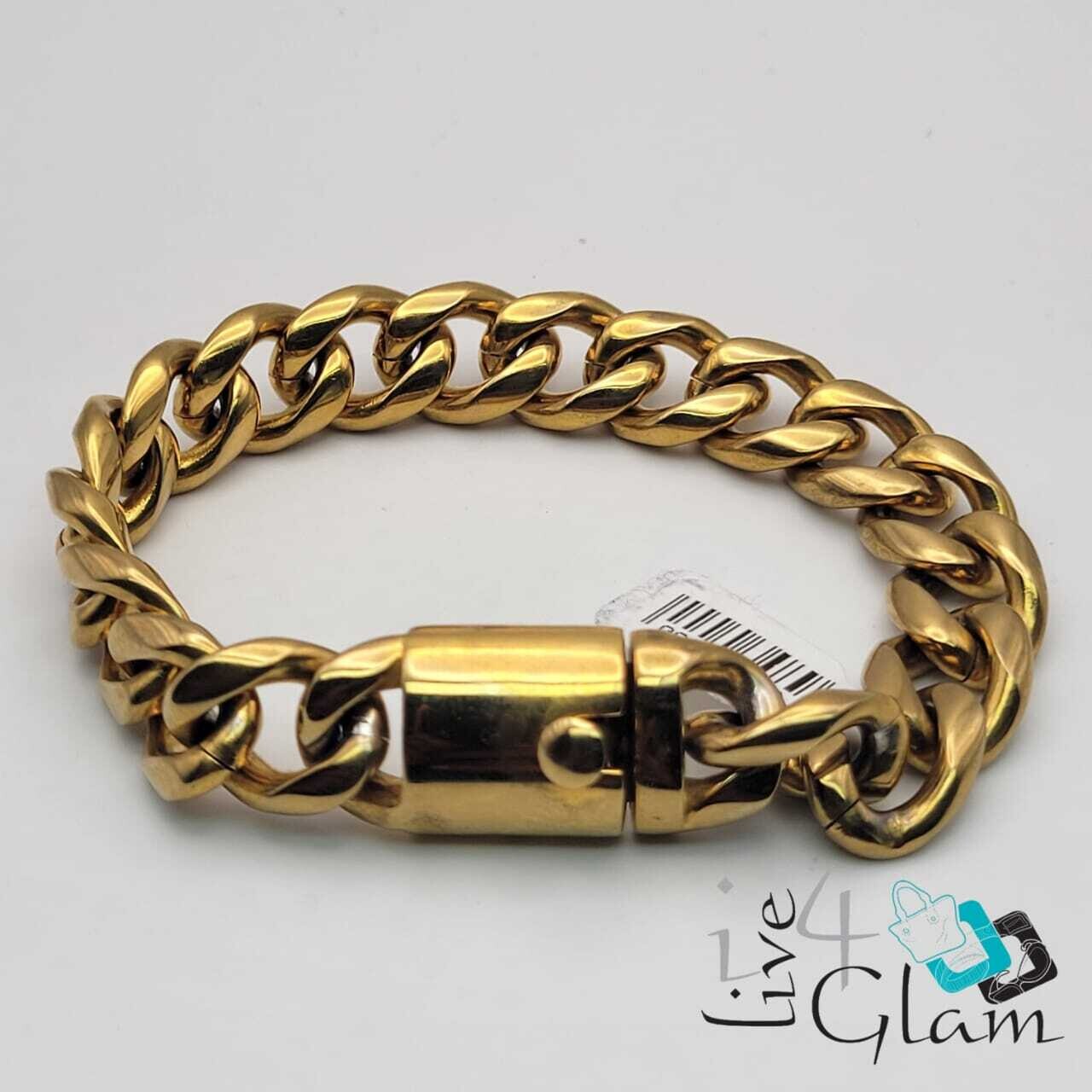Stainless Steel Large Miami Cuban 14mm Link Band with Press Clasp