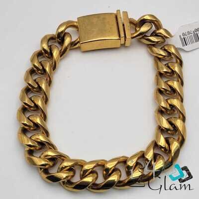 Stainless Steel Open 14mm Large Miami Cuban Link Band