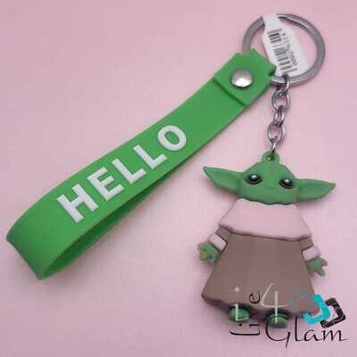 Baby Yoda Keychain w Wrist Strap