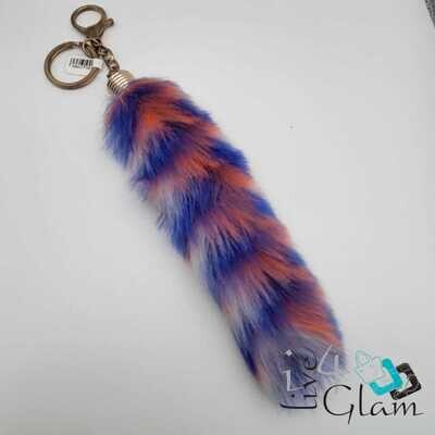 Fluffy Multicolour Keychain