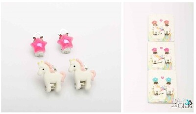 Unicorn Star 4pcs Clip-On Earring Set