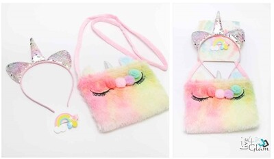 Unicorn Hair and Bag Set 