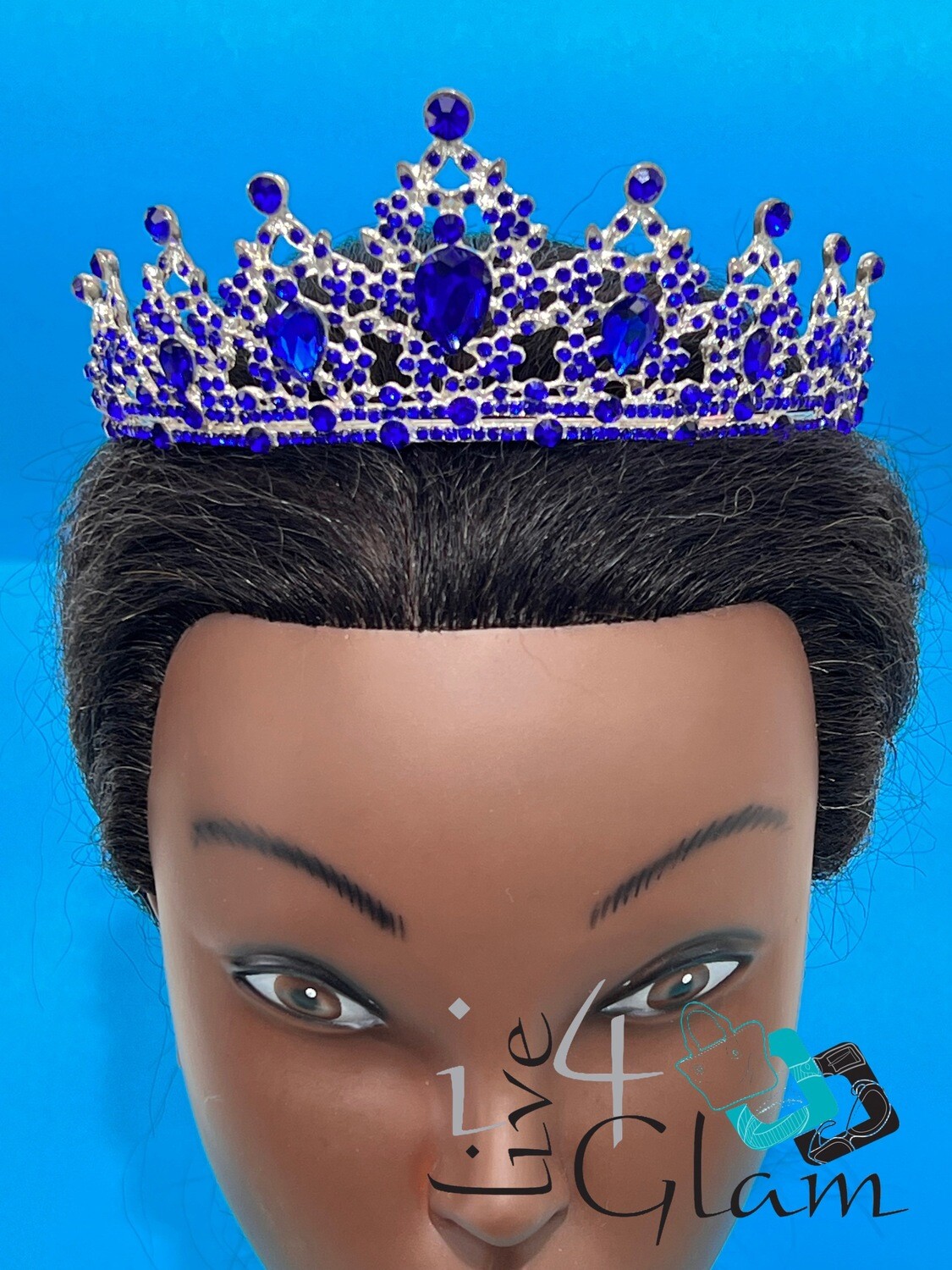 Silver/Blue Rhinestone Tiara